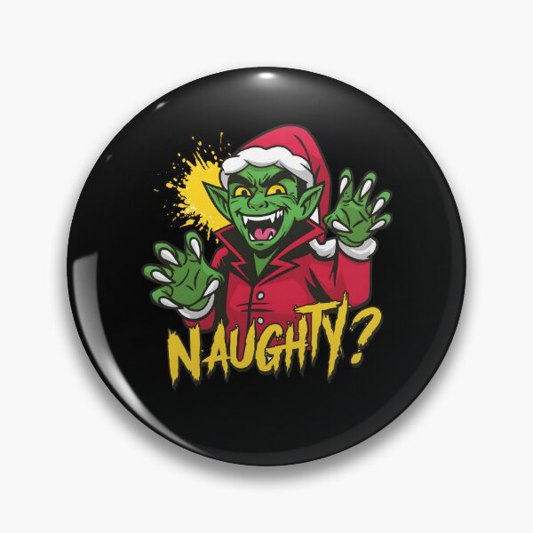 Item preview, Funny Naughty Christmas green Goblin Monster Holiday Mischief Cartoon  designed and sold by DrawHandArt.