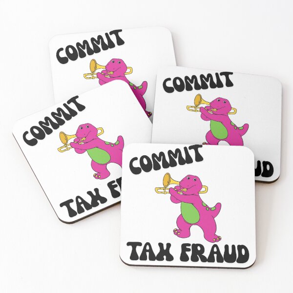 Item preview, Barney Parody Meme – “Commit Tax Fraud” Funny Dinosaur Design designed and sold by happi chic.
