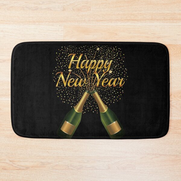 Item preview, Happy New Year – Gold Champagne Bottle Celebration Design designed and sold by JA World - Art & Design.