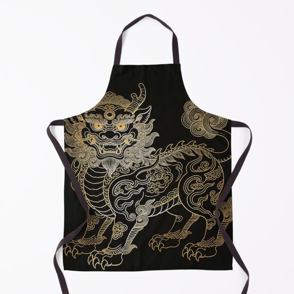 Item preview, Majestic Golden Qilin Lion Guardian Embroidery Style designed and sold by zzz888.