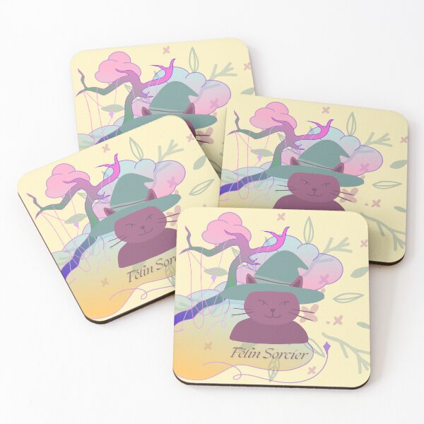Item preview, Witch Cat – Mischievous cat with a witch's hat | Magical pastel illustration designed and sold by Unefleuralafois.