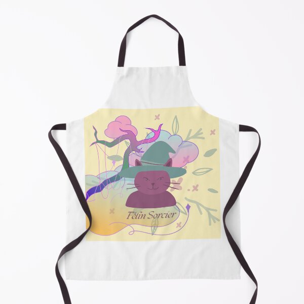 Item preview, Witch Cat – Mischievous cat with a witch's hat | Magical pastel illustration designed and sold by Unefleuralafois.