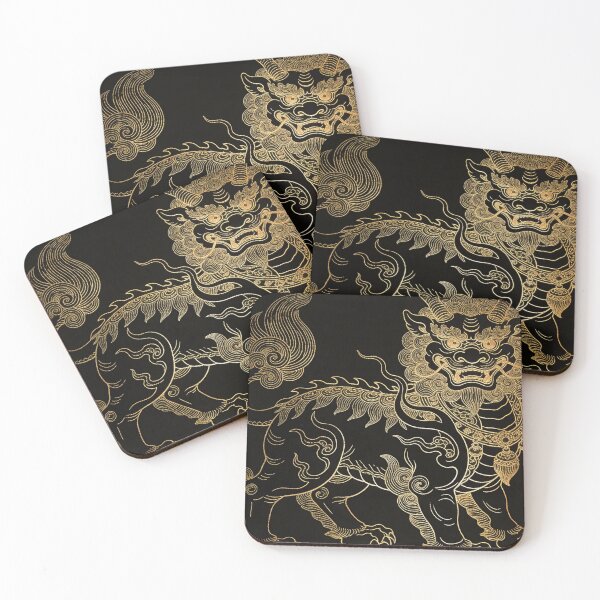 Item preview, Imperial Golden Qilin Guardian Beast Black Art designed and sold by zzz888.