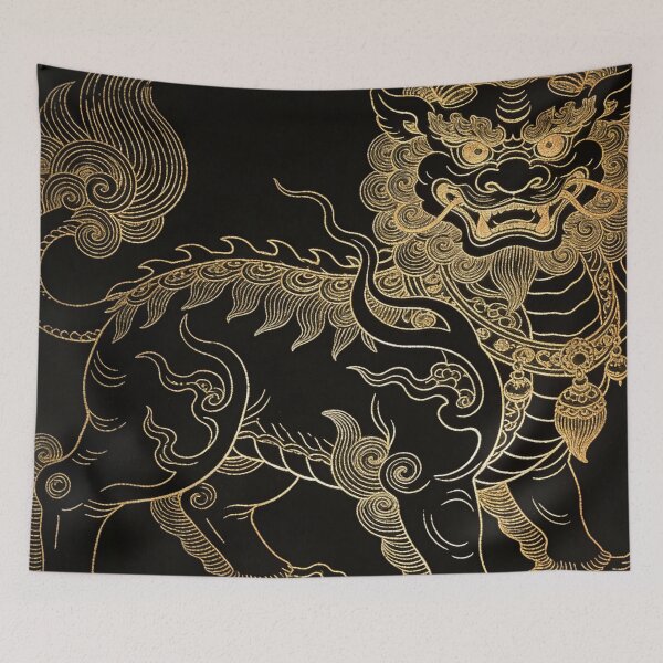 Item preview, Imperial Golden Qilin Guardian Beast Black Art designed and sold by zzz888.