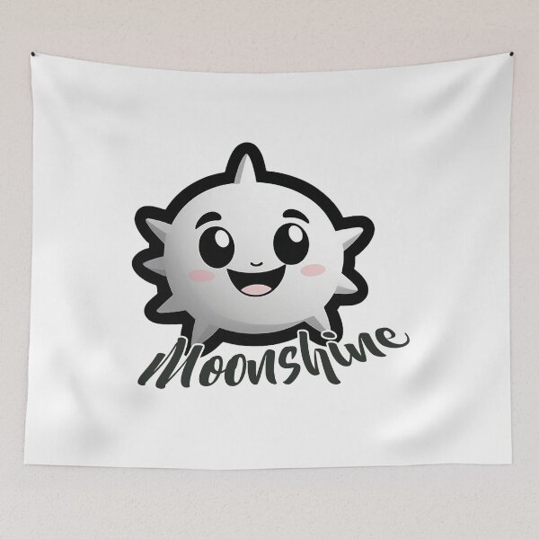 Item preview, Moonshine – Cute Minimal Quote Design with Smiling Moon designed and sold by JaaGo PopLab.