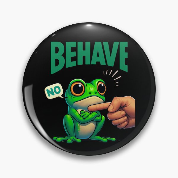 Item preview, Funny Frog Crossing Arms Design – Behave No Slogan – Sarcastic Pet Lover & Meme designed and sold by Cree8if.