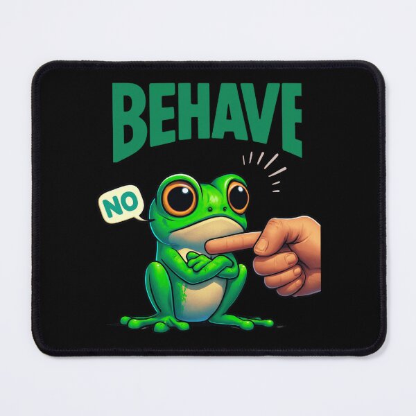 Item preview, Funny Frog Crossing Arms Design – Behave No Slogan – Sarcastic Pet Lover & Meme designed and sold by Cree8if.