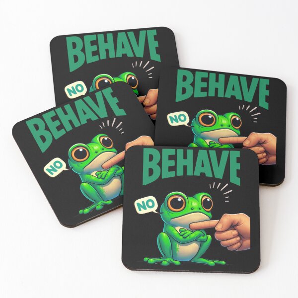 Item preview, Funny Frog Crossing Arms Design – Behave No Slogan – Sarcastic Pet Lover & Meme designed and sold by Cree8if.