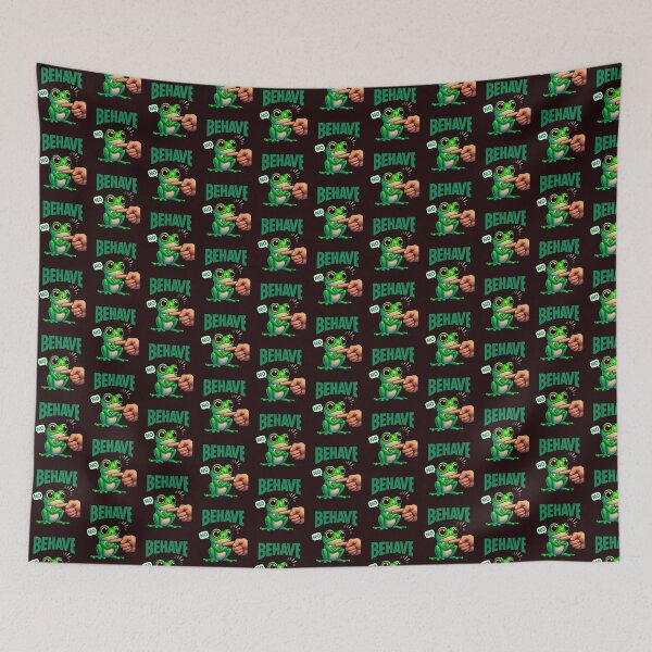 Item preview, Funny Frog Crossing Arms Design – Behave No Slogan – Sarcastic Pet Lover & Meme designed and sold by Cree8if.