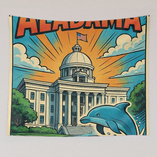 Item preview, Alabama state | Comics style - Cartoon designed and sold by ComicsFactory.