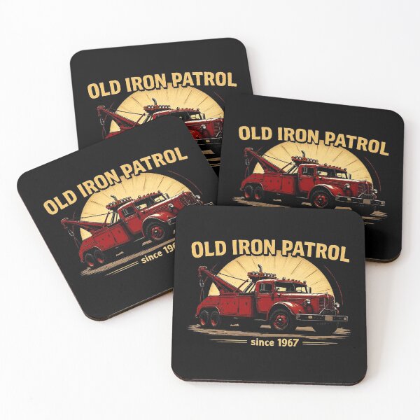 Item preview, OLD IRON PATROL 1967, designed for black fabrics designed and sold by SteadyRolling.
