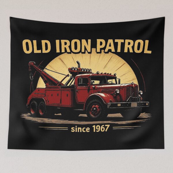 Item preview, OLD IRON PATROL 1967, designed for black fabrics designed and sold by SteadyRolling.