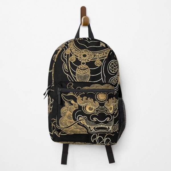 Item preview, Majestic Golden Guardian Lion Qilin Black Art designed and sold by zzz888.