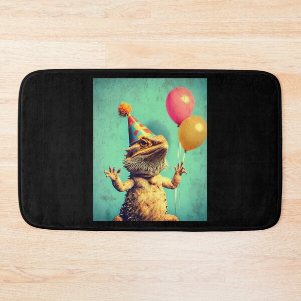 Item preview, Bearded Dragon Retro Art Print Birthday Party Balloons  Hat designed and sold by TysonLangosh.