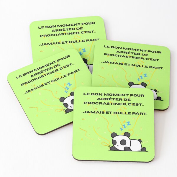 Item preview, The Right Time to Stop Procrastinating – It's Never and Nowhere Collection | Lazy Panda designed and sold by Unefleuralafois.