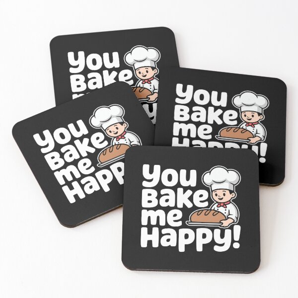 Item preview, You Bake Me Happy! Funny Bakers Pun designed and sold by PMCreative.