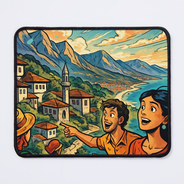 Item preview, Albania landscape | Comics style - Cartoon designed and sold by ComicsFactory.