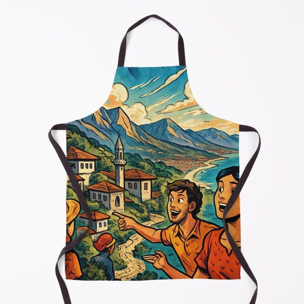 Item preview, Albania landscape | Comics style - Cartoon designed and sold by ComicsFactory.