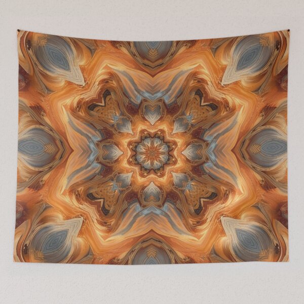 Item preview, Santa Barbara Earth-Tone Fractal Bloom designed and sold by Harmonic_Layers.