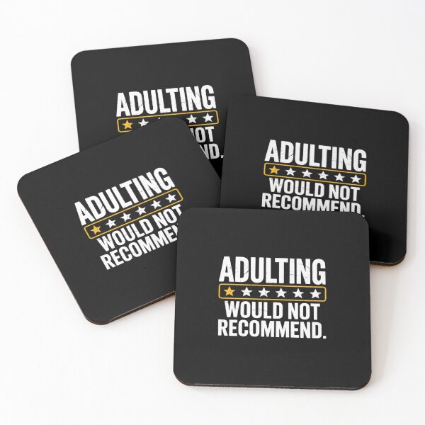 Item preview, Adulting Would Not Recommend Sayings One Star Adulting  designed and sold by lilLilaBatArt.