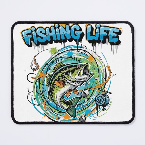Item preview, Bass Graffiti: Vibrant Urban Angler Illustration designed and sold by newvisionart191.