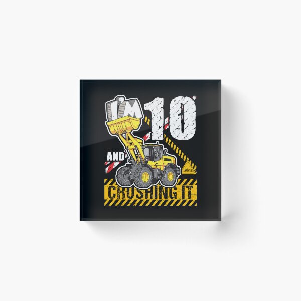 Item preview, Bulldozer Birthday 10 Construction Truck Crushing It Design designed and sold by JRRTs.