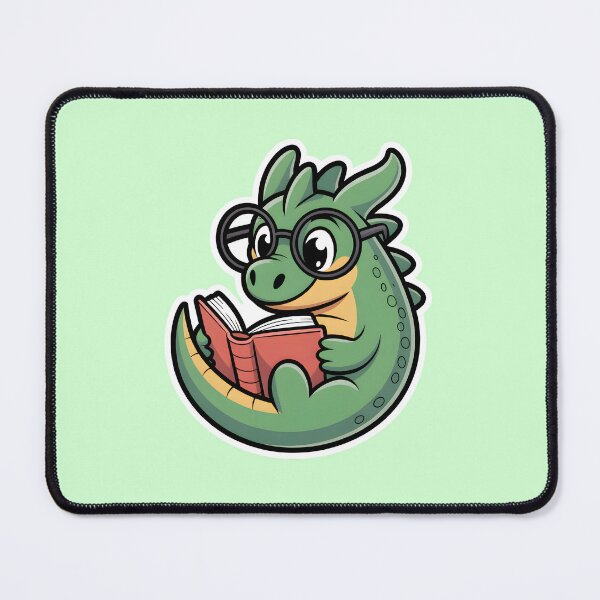 Item preview, Cute Dragon Reading a Book with Glasses designed and sold by Mr-wow.
