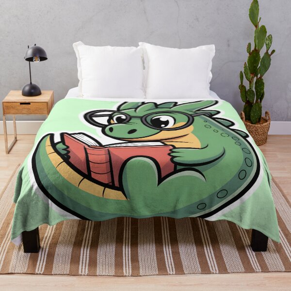 Item preview, Cute Dragon Reading a Book with Glasses designed and sold by Mr-wow.