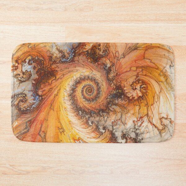 Item preview, Fiery Spiral Fractal Sketch Art designed and sold by Harmonic_Layers.