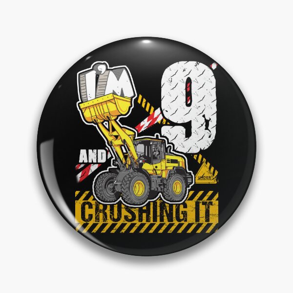 Item preview, Bulldozer Birthday 9 Construction Truck Crushing It Design designed and sold by JRRTs.