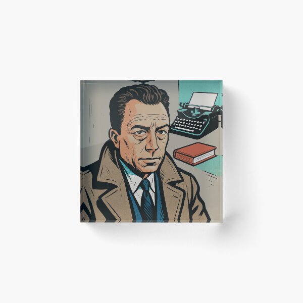 Item preview, Albert Camus, author | Comics style - Cartoon designed and sold by ComicsFactory.