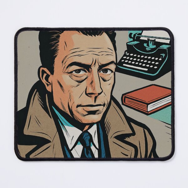 Item preview, Albert Camus, author | Comics style - Cartoon designed and sold by ComicsFactory.