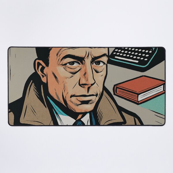 Item preview, Albert Camus, author | Comics style - Cartoon designed and sold by ComicsFactory.