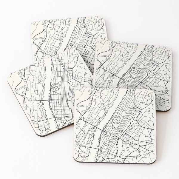Item preview, Minimalist NYC Soccer Map Pin Line Art designed and sold by Istyak7.