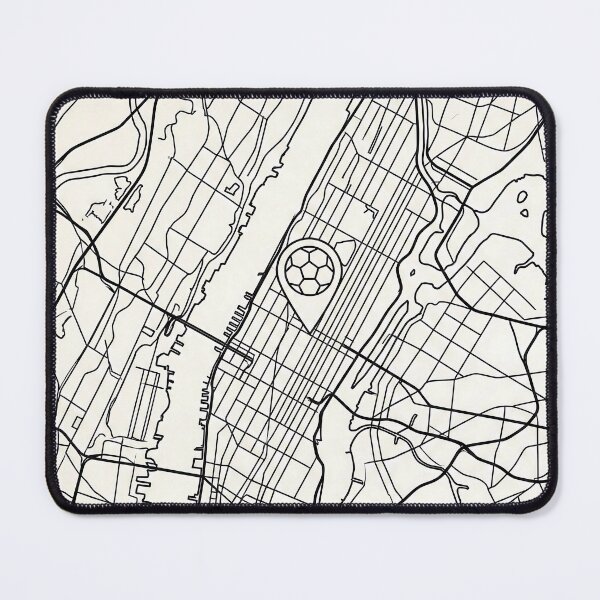 Item preview, Minimalist NYC Soccer Map Pin Line Art designed and sold by Istyak7.