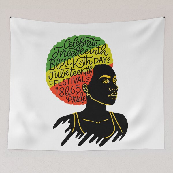 Item preview, Juneteenth Pride Afro Woman Celebrate Freedom Black History Art Design designed and sold by DrawHandArt.