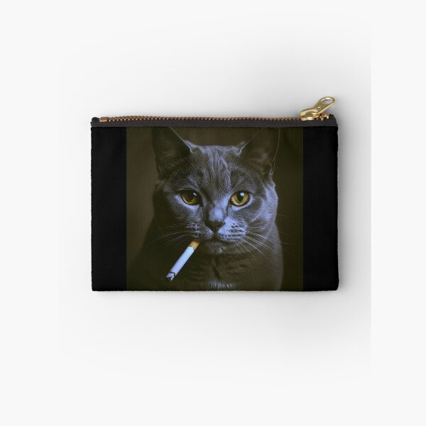 Item preview, Smoky Chartreux Cat Portrait Brainrot Meme designed and sold by Pawrizzma POD.