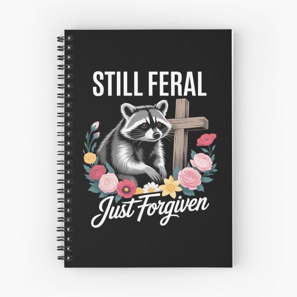 Item preview, Christian Raccoon Faith Still Feral Just Forgiven 1  designed and sold by lilLilaBatArt.