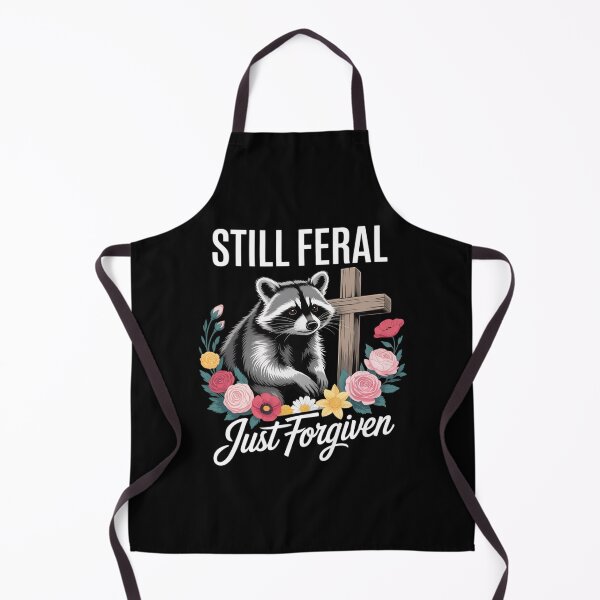 Item preview, Christian Raccoon Faith Still Feral Just Forgiven 1 designed and sold by lilLilaBatArt.