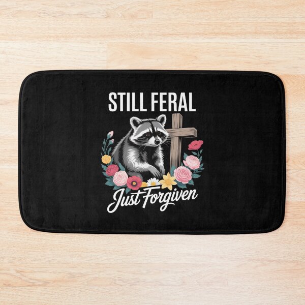 Item preview, Christian Raccoon Faith Still Feral Just Forgiven 1  designed and sold by lilLilaBatArt.