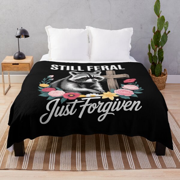 Item preview, Christian Raccoon Faith Still Feral Just Forgiven 1  designed and sold by lilLilaBatArt.