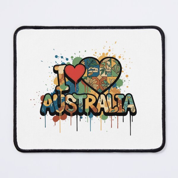 Item preview, I Love Australia – Colorful Graffiti Australia Art designed and sold by ZYNORAworld.