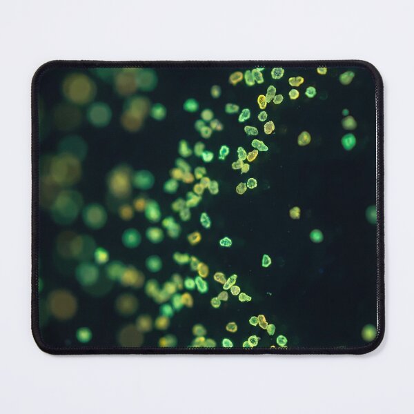Item preview, Bioluminescent Microscopic Particles - Abstract Green Bokeh Glow designed and sold by The Aura Lab.