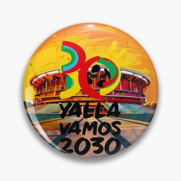 Item preview, World Cup 2030 – Yalla Vamos Vibrant Stadium Artwork designed and sold by DesignArtist.ia.