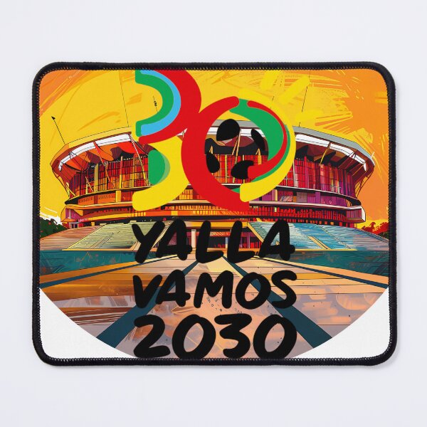 Item preview, World Cup 2030 – Yalla Vamos Vibrant Stadium Artwork designed and sold by DesignArtist.ia.