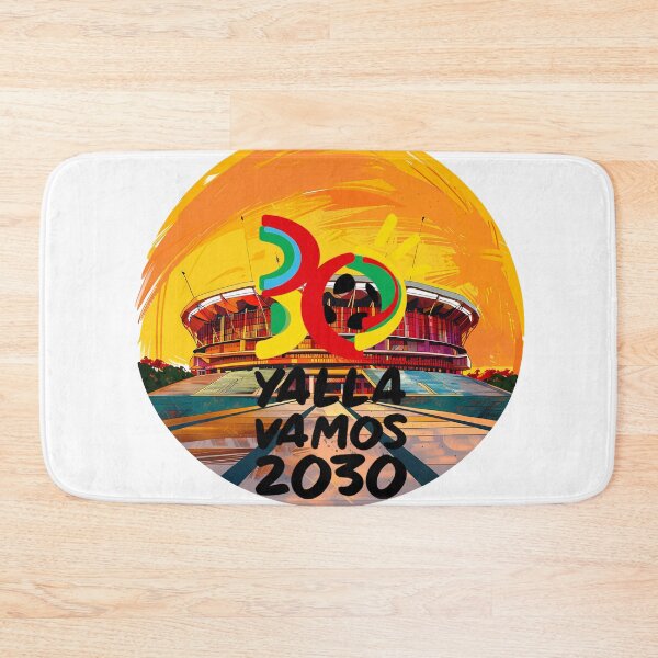 Item preview, World Cup 2030 – Yalla Vamos Vibrant Stadium Artwork designed and sold by DesignArtist.ia.