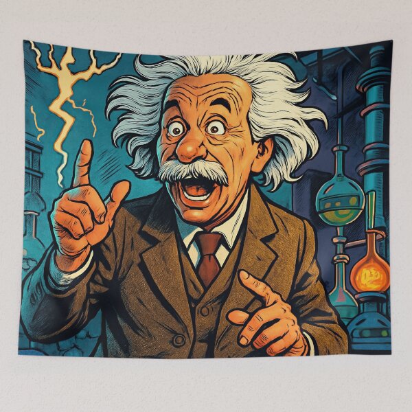Item preview, Albert Einstein | Comics style - Cartoon designed and sold by ComicsFactory.