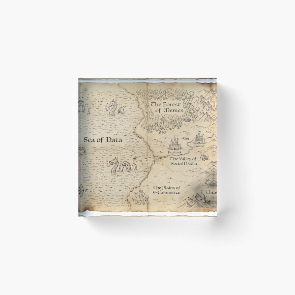 Item preview, Map of the Internet - Fantasy Style World Map designed and sold by SavinMercantile.