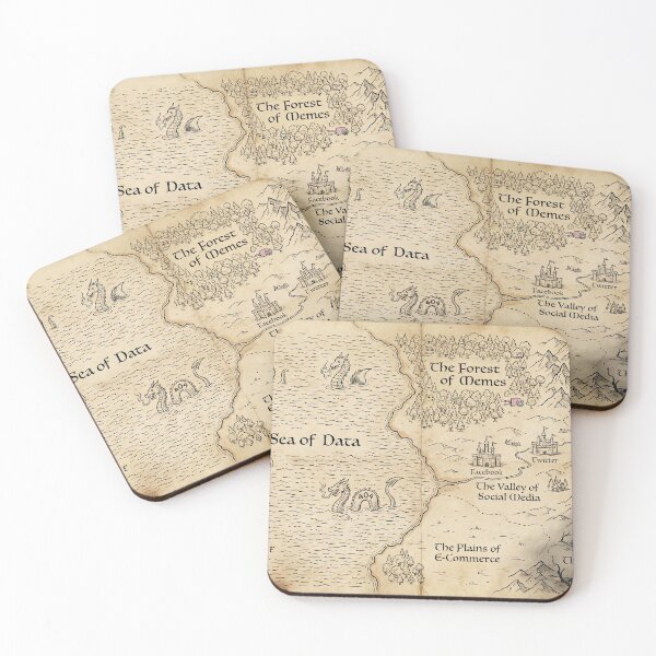 Item preview, Map of the Internet - Fantasy Style World Map designed and sold by SavinMercantile.