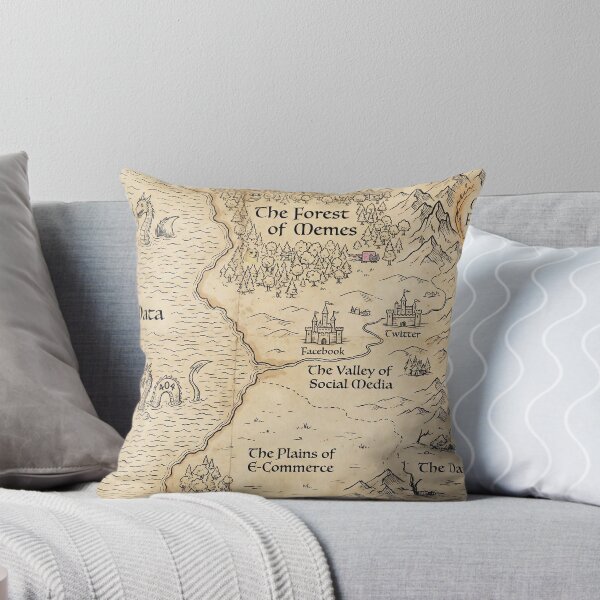 Item preview, Map of the Internet - Fantasy Style World Map designed and sold by SavinMercantile.